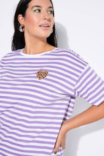 Moda za polnejše Majica kratkih rukava na pruge plus velikost, xxl, Ulla Popken in Johann Popken (JP1880)