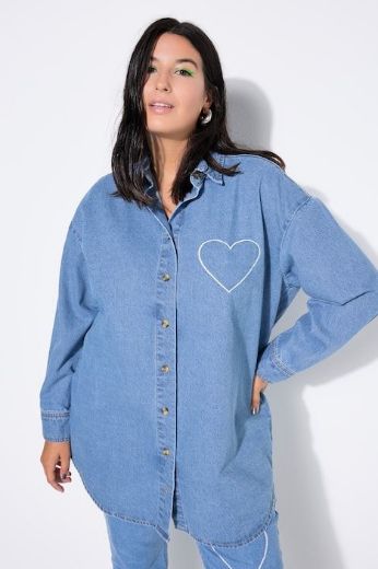 Moda za polnejše Košulja traper šireg kroja plus velikost, xxl, Ulla Popken in Johann Popken (JP1880)