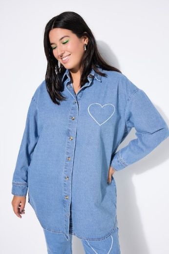 Moda za polnejše Košulja traper šireg kroja plus velikost, xxl, Ulla Popken in Johann Popken (JP1880)