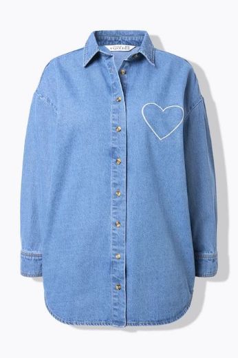 Moda za polnejše Košulja traper šireg kroja plus velikost, xxl, Ulla Popken in Johann Popken (JP1880)