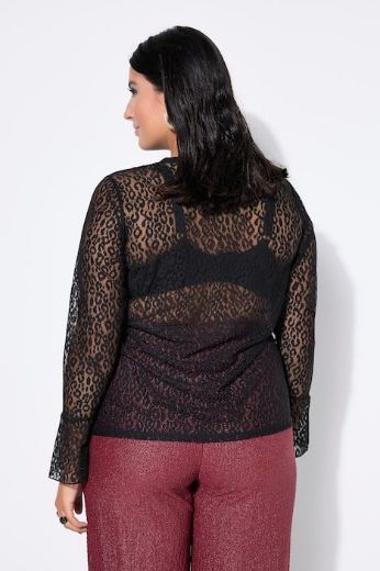 Moda za polnejše Majica dugih rukava od prozirne čipke plus velikost, xxl, Ulla Popken in Johann Popken (JP1880)
