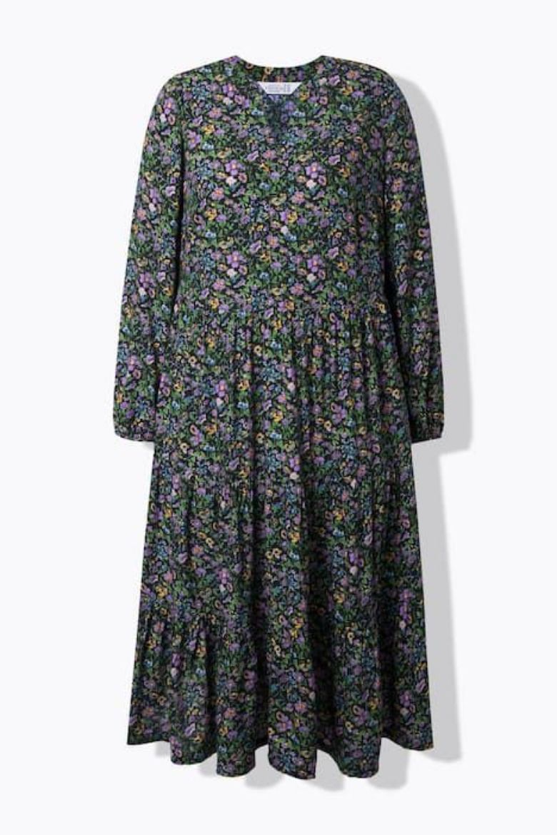 Moda za polnejše Haljina dugih rukava A kroja plus velikost, xxl, Ulla Popken in Johann Popken (JP1880)