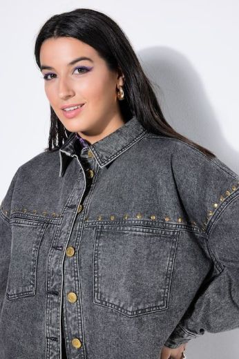 Moda za polnejše Košulja traper šireg kroja plus velikost, xxl, Ulla Popken in Johann Popken (JP1880)