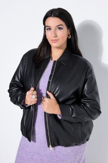 Moda za polnejše Jakna u izgledu kože šireg kroja plus velikost, xxl, Ulla Popken in Johann Popken (JP1880)