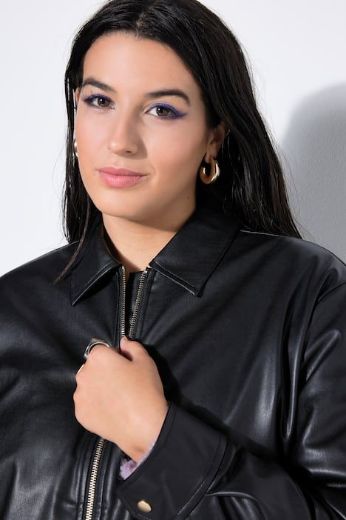 Moda za polnejše Jakna u izgledu kože šireg kroja plus velikost, xxl, Ulla Popken in Johann Popken (JP1880)