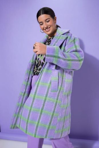 Moda za polnejše Kaput karirani šireg kroja plus velikost, xxl, Ulla Popken in Johann Popken (JP1880)