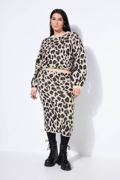 Slika Suknja midi s leopard uzorkom