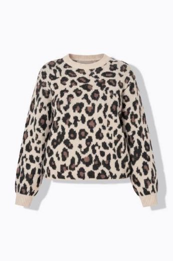 Moda za polnejše Pulover dugih rukava s leopard uzorkom plus velikost, xxl, Ulla Popken in Johann Popken (JP1880)