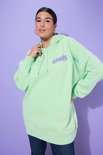 Moda za polnejše Majica dugih rukava s kapuljačom šireg kroja plus velikost, xxl, Ulla Popken in Johann Popken (JP1880)