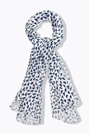 Moda za polnejše Šal s motivom srca plus velikost, xxl, Ulla Popken in Johann Popken (JP1880)