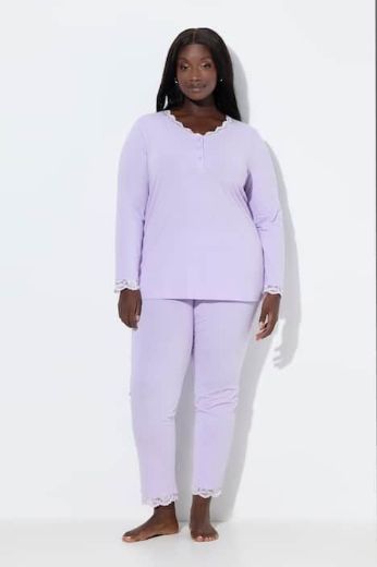 Moda za polnejše Pidžama dugih rukava i dugih nogavica plus velikost, xxl, Ulla Popken in Johann Popken (JP1880)