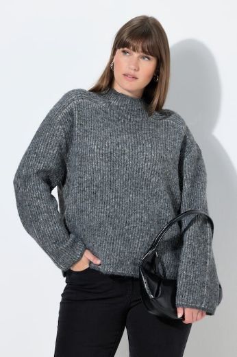 Moda za polnejše Pulover na pruge povišenog ovratnika plus velikost, xxl, Ulla Popken in Johann Popken (JP1880)