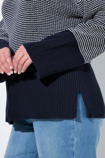 Moda za polnejše Pulover dugih rukava okruglog ovratnika plus velikost, xxl, Ulla Popken in Johann Popken (JP1880)