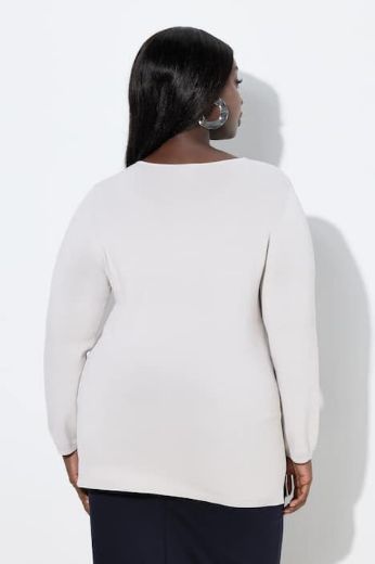 Moda za polnejše Pulover dugih rukava V ovratnika plus velikost, xxl, Ulla Popken in Johann Popken (JP1880)