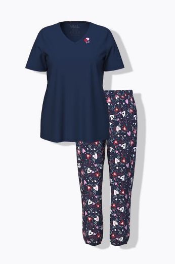 Moda za polnejše Pidžama kratkih rukava i dugih nogavica plus velikost, xxl, Ulla Popken in Johann Popken (JP1880)