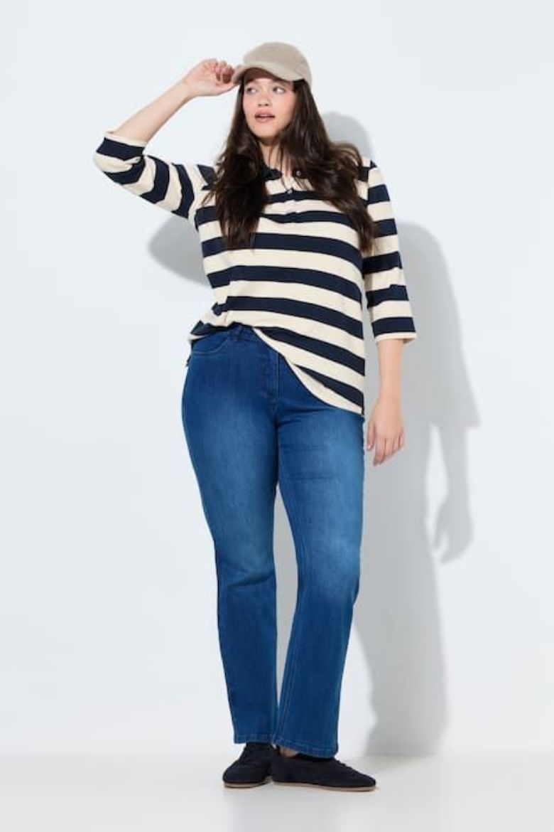 Moda za polnejše Traperice s proširenim nogavicama plus velikost, xxl, Ulla Popken in Johann Popken (JP1880)