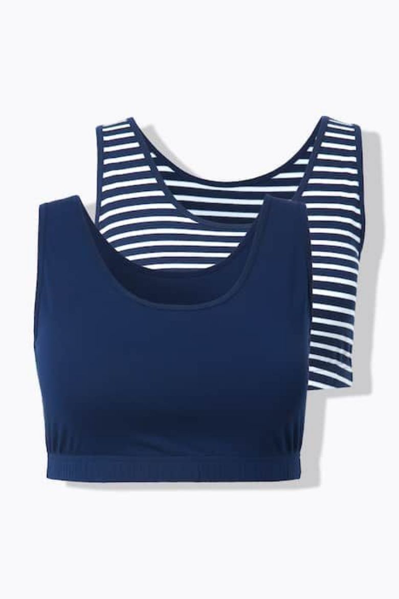 Moda za polnejše Grudnjak bez žice širokih naramenica 2 komada plus velikost, xxl, Ulla Popken in Johann Popken (JP1880)