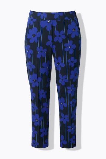 Moda za polnejše Hlače uskih nogavica cvjetnog uzorka plus velikost, xxl, Ulla Popken in Johann Popken (JP1880)