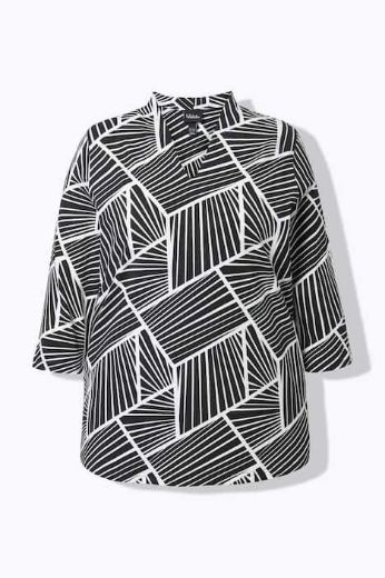 Moda za polnejše Majica 3/4 rukava V ovratnika plus velikost, xxl, Ulla Popken in Johann Popken (JP1880)