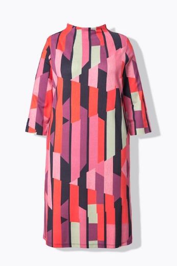 Moda za polnejše Haljina midi 3/4 rukava A kroja plus velikost, xxl, Ulla Popken in Johann Popken (JP1880)