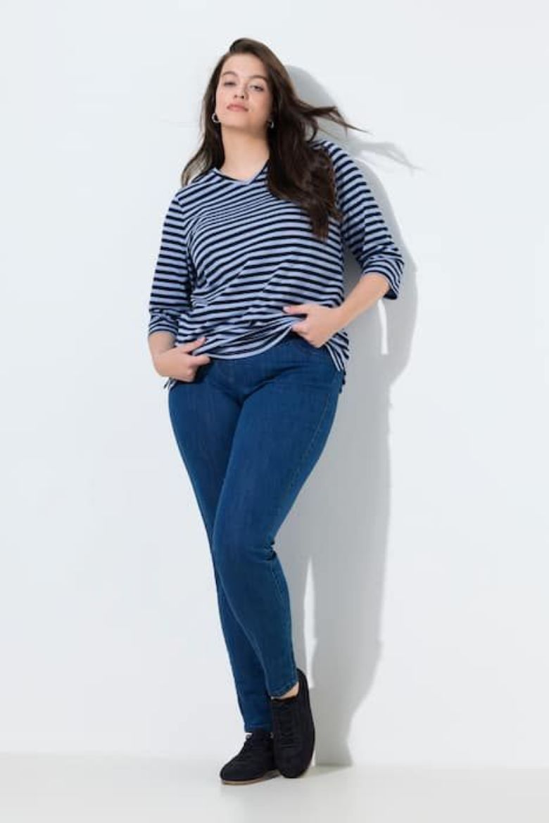 Moda za polnejše Traperice uskih nogavica elastičnog struka plus velikost, xxl, Ulla Popken in Johann Popken (JP1880)