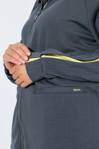Moda za polnejše Trenirka gornji dio s patentnim zatvaračem plus velikost, xxl, Ulla Popken in Johann Popken (JP1880)