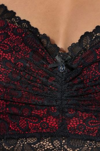 Moda za polnejše Grudnjak bez žice s dodatkom ukrasne čipke plus velikost, xxl, Ulla Popken in Johann Popken (JP1880)