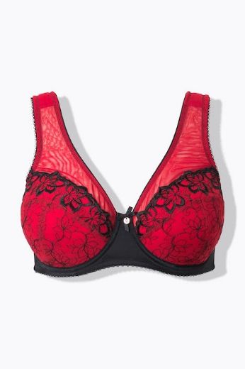 Moda za polnejše Grudnjak s žicom širokih naramenica plus velikost, xxl, Ulla Popken in Johann Popken (JP1880)