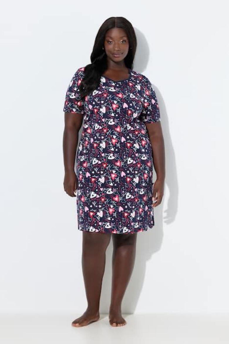 Moda za polnejše Spavaćica kratkih rukava plus velikost, xxl, Ulla Popken in Johann Popken (JP1880)