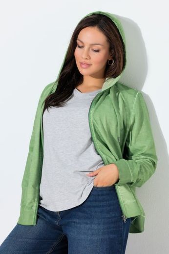 Moda za polnejše Majica dugih rukava s patentnim zatvaračem i kapuljačom plus velikost, xxl, Ulla Popken in Johann Popken (JP1880)