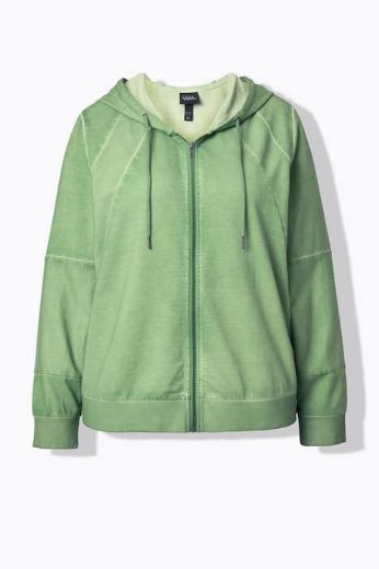 Moda za polnejše Majica dugih rukava s patentnim zatvaračem i kapuljačom plus velikost, xxl, Ulla Popken in Johann Popken (JP1880)