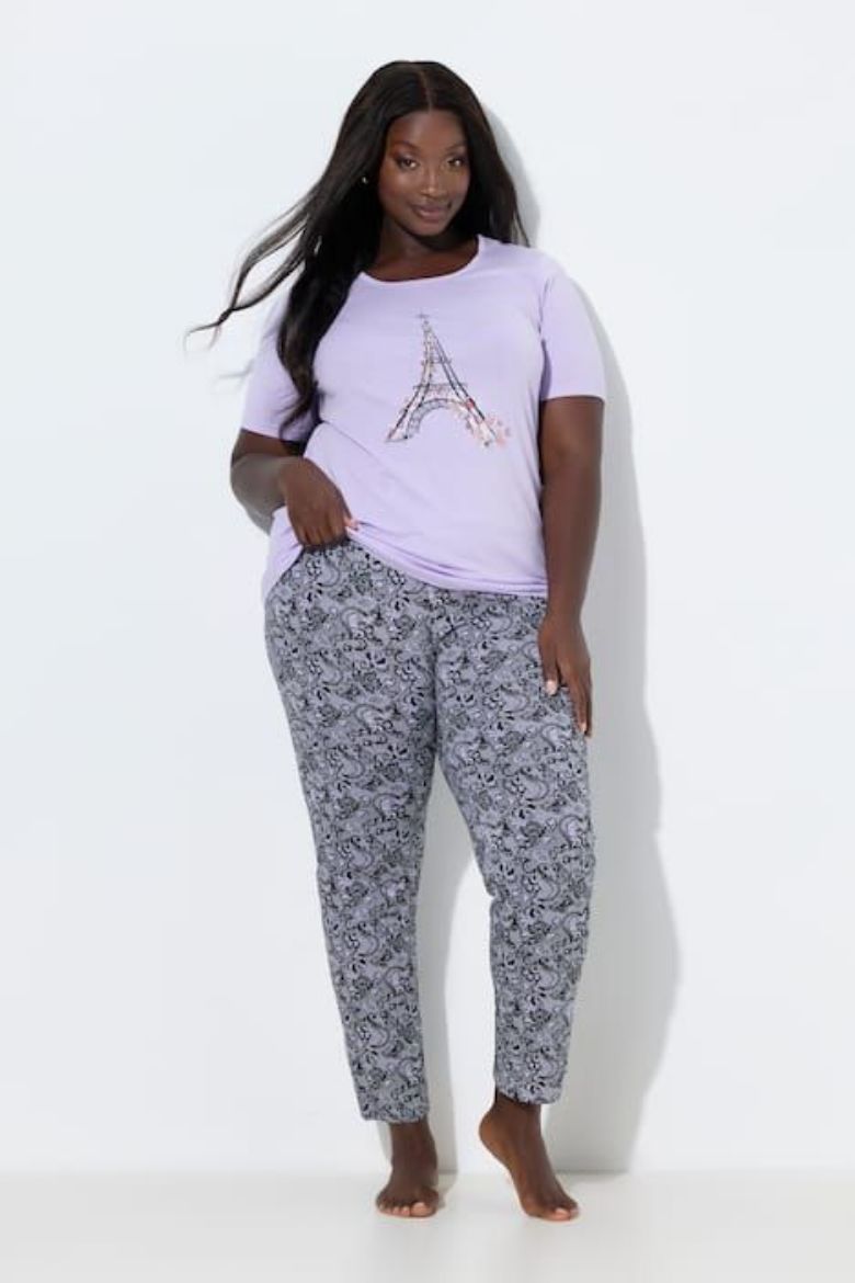 Moda za polnejše Pidžama kratkih rukava i dugih nogavica plus velikost, xxl, Ulla Popken in Johann Popken (JP1880)