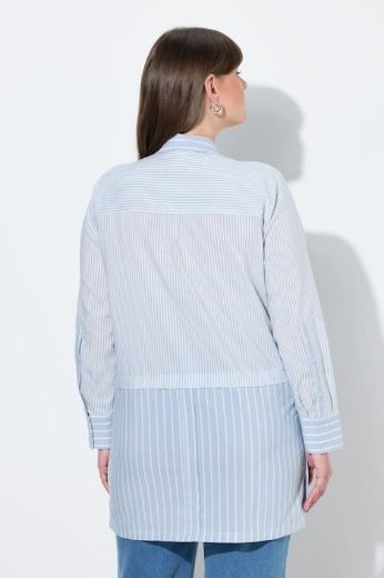 Moda za polnejše Košulja dugih rukava na pruge dužeg kroja plus velikost, xxl, Ulla Popken in Johann Popken (JP1880)