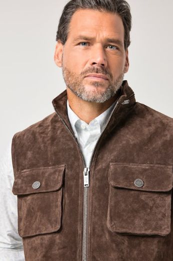 Moda za polnejše Prsluk kožni sa patentnim zatvaračem plus velikost, xxl, Ulla Popken in Johann Popken (JP1880)