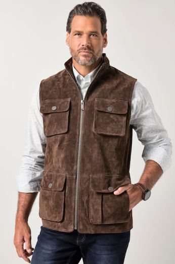 Moda za polnejše Prsluk kožni sa patentnim zatvaračem plus velikost, xxl, Ulla Popken in Johann Popken (JP1880)