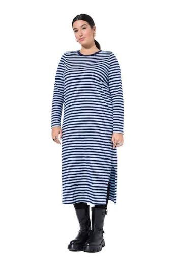 Moda za polnejše Haljina dugih rukava s prugama plus velikost, xxl, Ulla Popken in Johann Popken (JP1880)