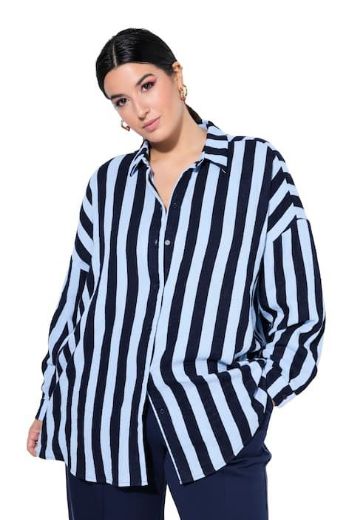 Moda za polnejše Košulja od muslina na pruge plus velikost, xxl, Ulla Popken in Johann Popken (JP1880)