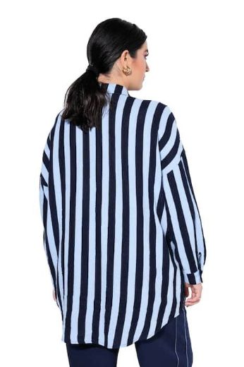 Moda za polnejše Košulja od muslina na pruge plus velikost, xxl, Ulla Popken in Johann Popken (JP1880)