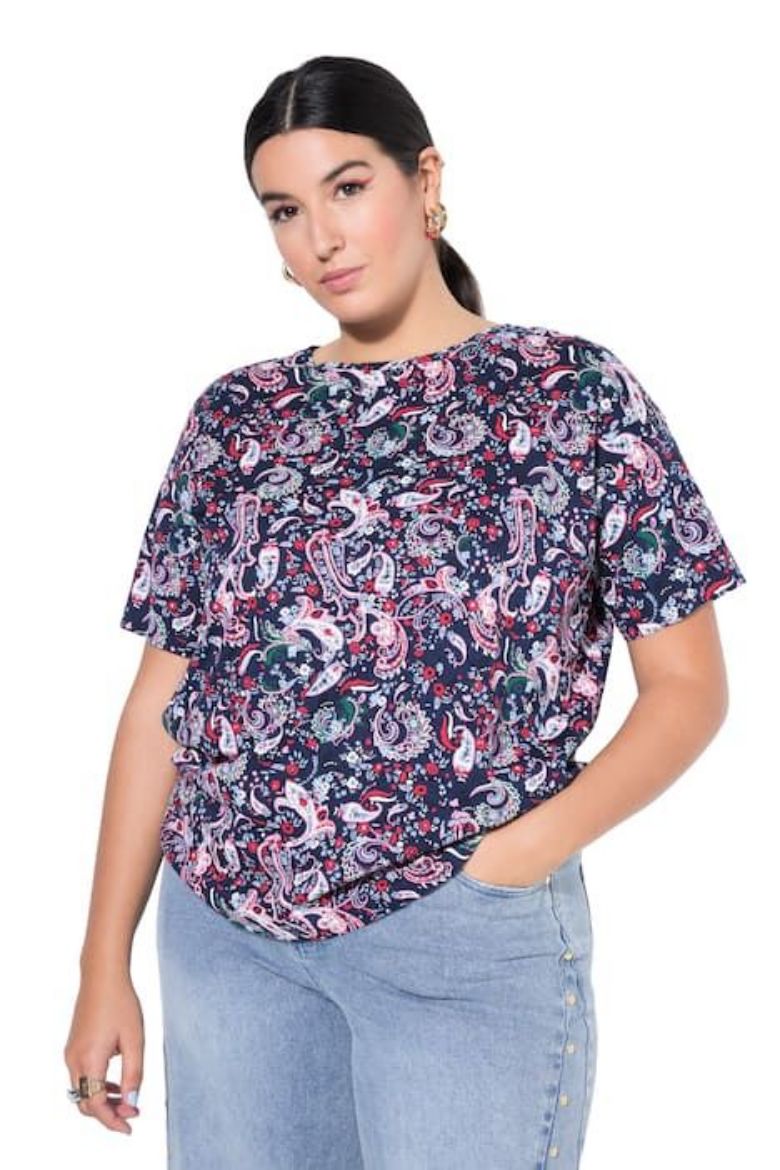 Moda za polnejše Majica kratkih rukava šireg kroja plus velikost, xxl, Ulla Popken in Johann Popken (JP1880)