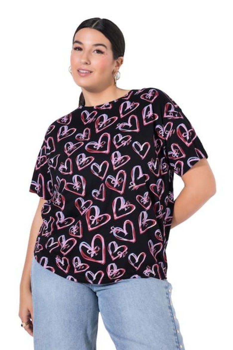 Moda za polnejše Majica kratkih rukava šireg kroja plus velikost, xxl, Ulla Popken in Johann Popken (JP1880)