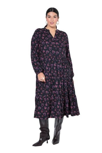 Slika Haljina maxi dugih rukava V ovratnika