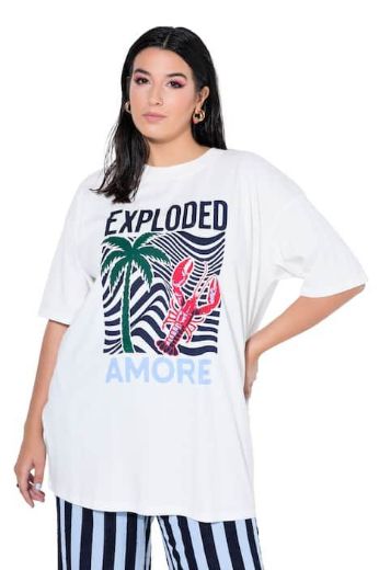 Moda za polnejše Majica kratkih rukava šireg kroja plus velikost, xxl, Ulla Popken in Johann Popken (JP1880)