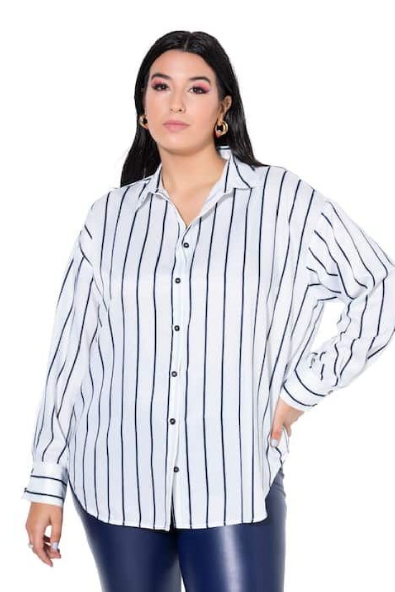 Moda za polnejše Košulja dugih rukava od satena plus velikost, xxl, Ulla Popken in Johann Popken (JP1880)