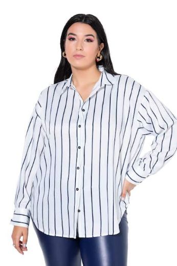 Moda za polnejše Košulja dugih rukava od satena plus velikost, xxl, Ulla Popken in Johann Popken (JP1880)