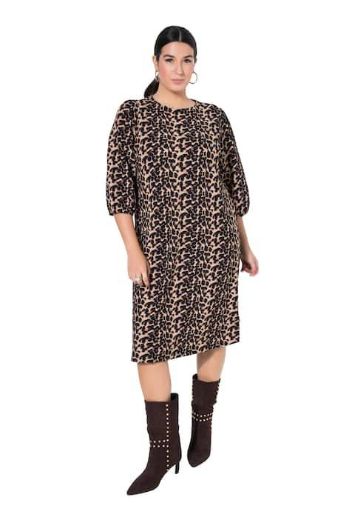 Moda za polnejše Haljina okruglog ovratnika plus velikost, xxl, Ulla Popken in Johann Popken (JP1880)