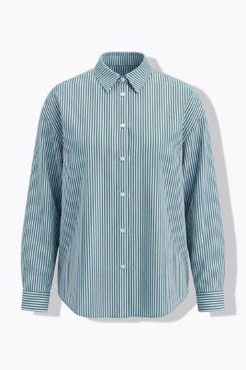 Moda za polnejše Košulja dugih rukava šireg kroja na pruge plus velikost, xxl, Ulla Popken in Johann Popken (JP1880)