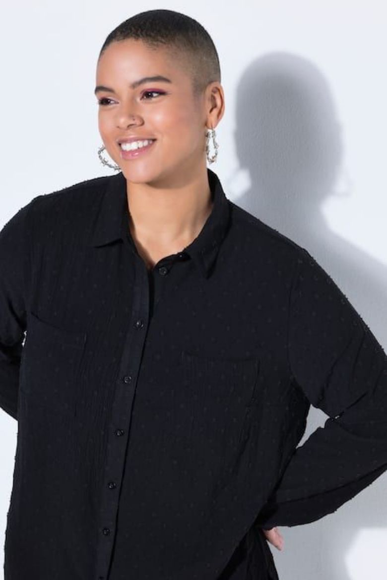 Moda za polnejše Bluza s dugim rukavima ravnog kroja plus velikost, xxl, Ulla Popken in Johann Popken (JP1880)