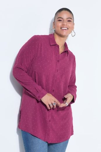 Moda za polnejše Bluza s dugim rukavima ravnog kroja plus velikost, xxl, Ulla Popken in Johann Popken (JP1880)