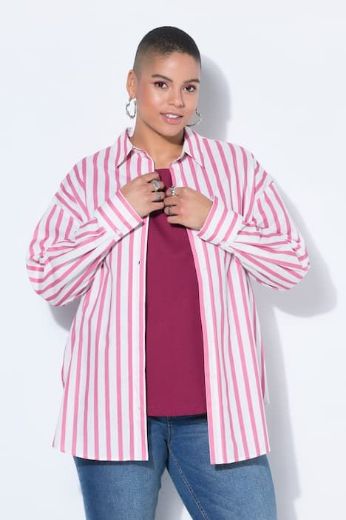 Moda za polnejše Košulja dugih rukava na pruge plus velikost, xxl, Ulla Popken in Johann Popken (JP1880)