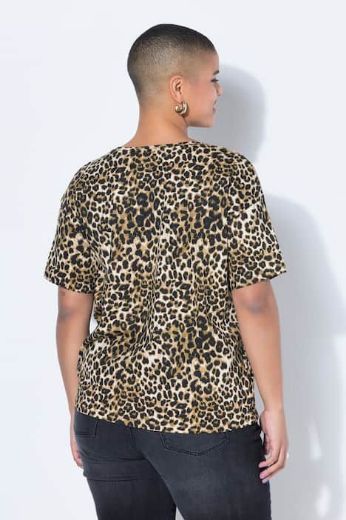 Moda za polnejše Majica kratkih rukava s leopard uzorkom plus velikost, xxl, Ulla Popken in Johann Popken (JP1880)
